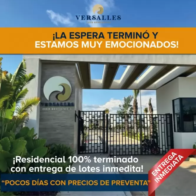 lots in residential versailles with immediate delivery